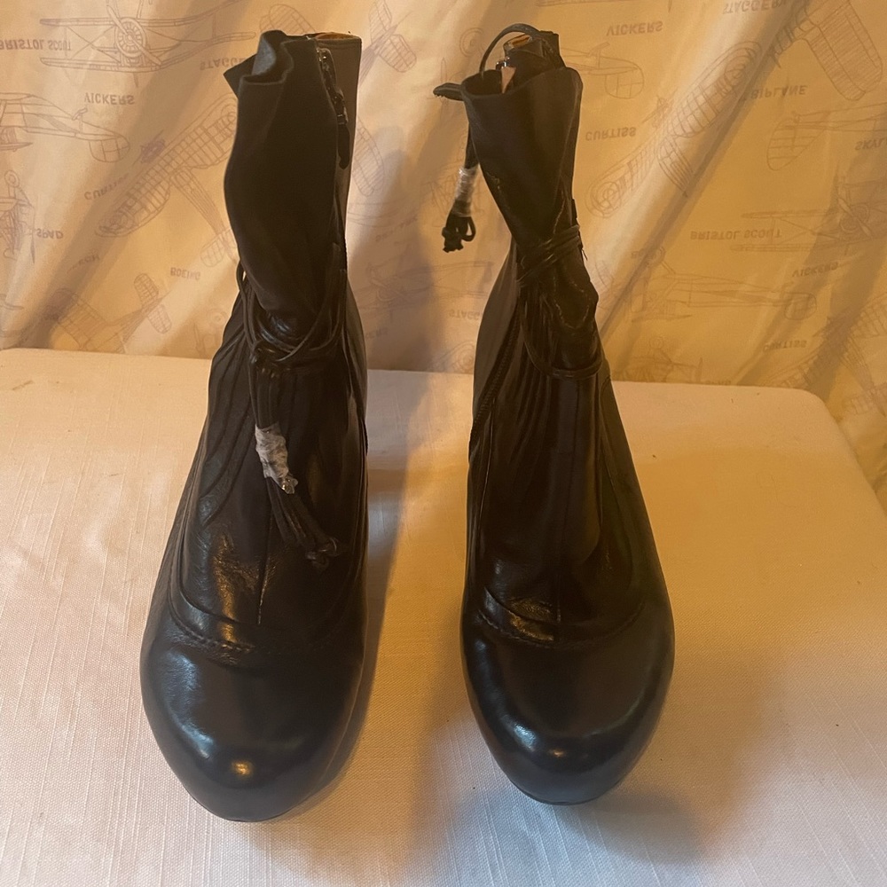 Leather boots